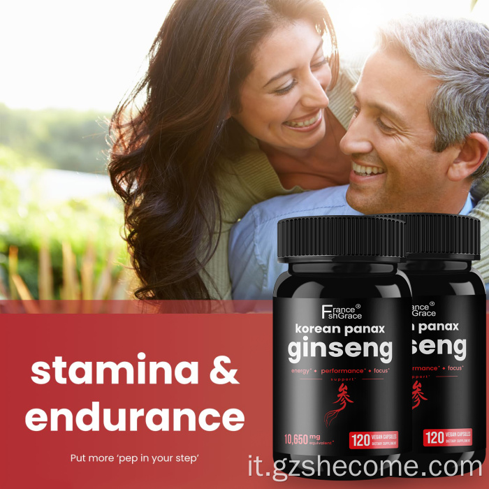 Supporto immunitario vitale dell'estratto di ginseng rosso Panax premium